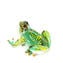 Wonderful Frog sculpture - Green and yellow - Original Murano glass OMG