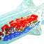 Vase Rainbow - Turquoise - Original Murano Glass OMG