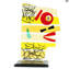 Cubism face yellow - Original Murano Glass OMG