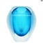 Vase Oculus Light Blue - Sommerso - Original Murano Glass