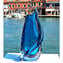 Vaso Lava - celeste - Sommerso - Vetro di Murano Originale OMG