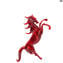 Cavallo Rampante Rosso - Vetro di Murano Originale OMG