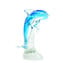light blue Dolphin on a wave - Original Murano Glass - OMG