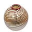 Romano - Red rim and silver leaf Vase - Original Murano Glass OMG