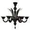 Chandelier Parigi - Black and gold - Original Murano Glass