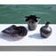 Bowl Centerpiece with silver leaf - Black - Original Murano Glass OMG