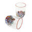 Set of 6 Drinking glasses - Millefiori and red edge - Original Murano Glass OMG