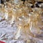 Lampadario 24 luci Cristallo e ambra - Vetro di Murano