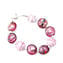 Parure Marlen - Beads with silver leaf - Rose - Murano glass