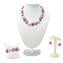 Parure Marlen - Beads with silver leaf - Rose - Murano glass