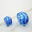 Filigree Murano glass Beads - Blue aventurine