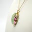 Bloom Pendant Jade - Oval - Murrine & Gold - Orignal Murano Glass OMG