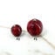 Murano glass Beads - Red & Aventurine