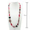 Necklace glass beads - Red & black - Original Murano Glass OMG