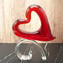 Cuore su onda - Scultura - Vetro di Murano Originale OMG