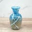 Vase Meridian - Lightblue + Silver leaf - Original Murano Glass