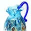 Harmony - Lightblue - Pitcher Murano Glass - Millefiori and silver decoration
