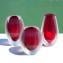 Vase Locus Red - Sommerso - Original Murano Glass