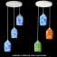 Hanging lamps - 3 Cups - Different colors