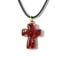 Pendente croce - Oro + Rosso - Vetro di Murano Original OMG